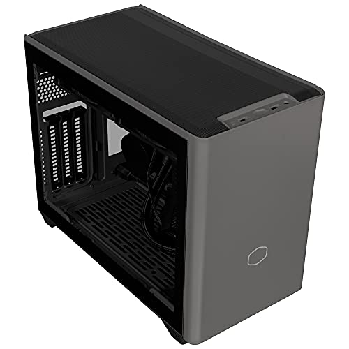 Cooler Master MasterBox NR200P MAX Mini-ITX Caja de PC - Panel Vidrio Templado, Refrigeración CPU AIO 280mm, PSU SFX Gold 850W 80-Plus (Fully Modular), Soporte GPU Vertical c/ Cable Riser PCI-e4.0x16