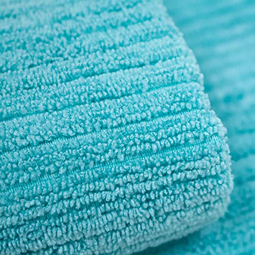 COTTONREUS Toalla de Microfibra Super Absorbente Color Aguamarina para Lavabo (50 x 100cm)