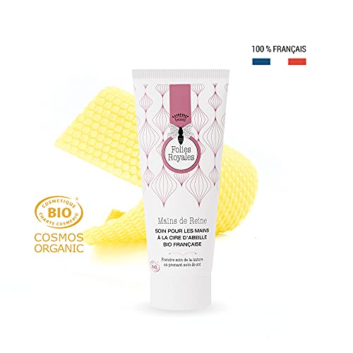 Crema de Manos Hidratante Reparadora Bio con Cera de Abejas contra las manchas marrones - Piel Dañada o Seca - Hecha en Francia, Certificada Orgánica - 75 ml