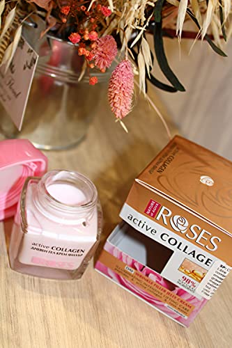 Crema Facial de dia con colageno y agua de rosas 50ml