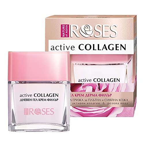 Crema Facial de dia con colageno y agua de rosas 50ml