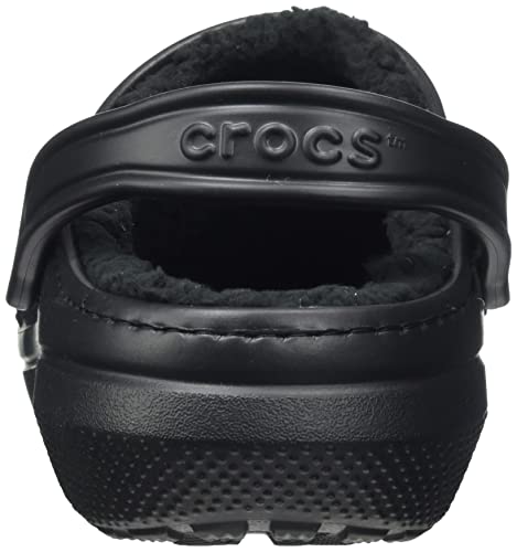 Crocs Classic Lined Clog, Zuecos Unisex Adulto, Black/Black, 38/39 EU