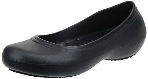 Crocs Crocs at Work Flat W Mujer Ballerine, Negro (Black 001), 39/40 EU