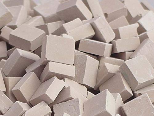 Cubo 1000 teselas beige para mosaico planas de 7,5x7,5x3 mm. + regalo cola blanca uso escolar