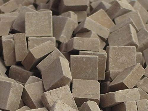 Cubo 1000 teselas marrones para mosaico planas de 7,5x7,5x3 mm + regalo cola blanca uso escolar.