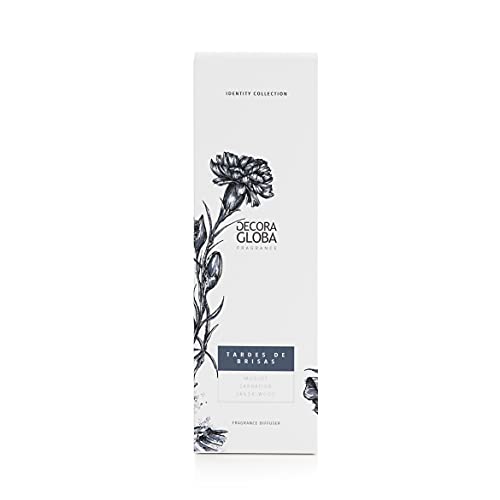 Decoragloba Ambientador Mikado Tardes de Brisas 100ml Perfume, Difusor de Varillas perfumadas, Aroma Floral y Marino Duradero, 5.8 cm