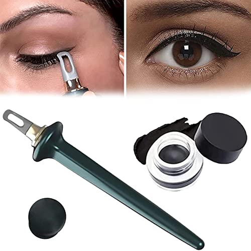 Delineador de Ojos en Gel,Impermeable Gel Eye Liner,Lasting Gel Eyeliner,Negro Delineador de Ojos con el Cepillo,Impermeable,Textura Mousse Acabado Mate ,Apto para Principiantes