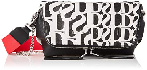 Desigual PU Body Bag, Bolsa para Cuerpo de Across para Mujer, Negro, U