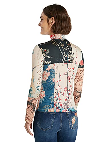 Desigual TS_Kyoto Camiseta, Azul, L para Mujer