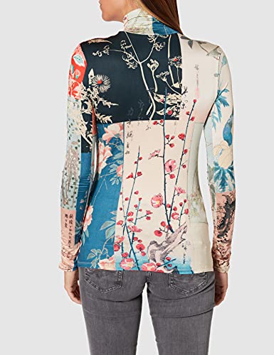 Desigual TS_Kyoto Camiseta, Azul, L para Mujer