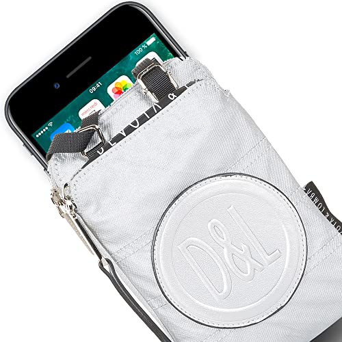 Devota Lomba Bolso para Móvil. Mini Bolso Pequeño Bandolera. Bolso Movil. Bolso TelEfono Movil. Bolso Cartera para Movil. Bolso Movil 12x18.5x3 cm. Edge 227848-03. Color Plata