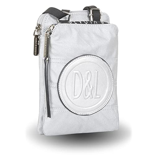 Devota Lomba Bolso para Móvil. Mini Bolso Pequeño Bandolera. Bolso Movil. Bolso TelEfono Movil. Bolso Cartera para Movil. Bolso Movil 12x18.5x3 cm. Edge 227848-03. Color Plata