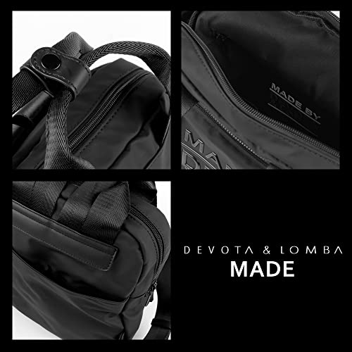 Devota y Lomba Mochila Mujer Casual. Mochilas Mujer. Mochila Impermeable. Mochila Mediana. Cómoda y Ligera. Diseño y Calidad. 25 x 29 x 10 cm. Made 991 Color Negro