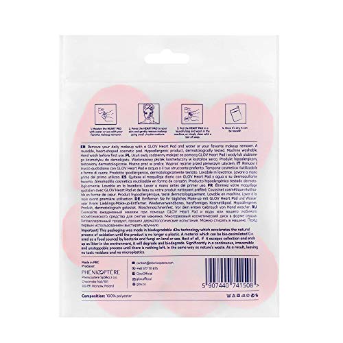 Discos Desmaquillantes Reutilizables Lavables Almohadillas de Microfibra Lavable Maquillaje Facial Paños de limpieza Para Todo Tipo de Pieles Almohadillas Ecológicas en Forma de Corazon 5 Piezas