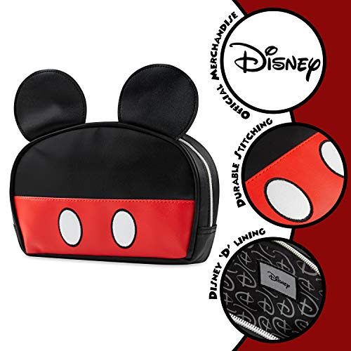 Disney Neceser Mujer de Mickey o Minnie Mouse, Neceser Maquillaje, Regalos para Mujer y Adolescente (Negro(Mickey))