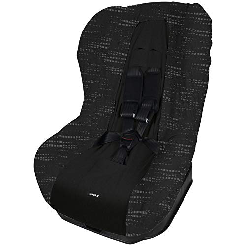 Dooky Matrix Funda de asiento infantil (ajuste universal para muchos modelos populares, grupo de edad 1+ 9-18 kg, sistema de cinturón de 3 y 5 puntos) Negro (126841)