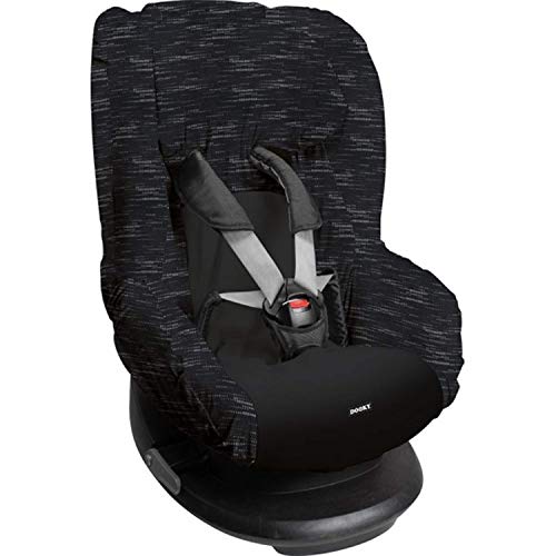 Dooky Matrix Funda de asiento infantil (ajuste universal para muchos modelos populares, grupo de edad 1+ 9-18 kg, sistema de cinturón de 3 y 5 puntos) Negro (126841)