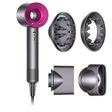 Dyson Secador De Pelo Supersonic, Color Metal Y Fucsia, Hd0, Set De Regalo, White