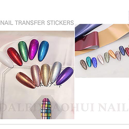 EBANKU 40 Diseños Nail Art Foil Sticker, Mármol Estrella Serpentina Pegatina Calcomanías Uñas Transferencia Foils Transfer Herramienta para Decoración de Uñas Manicura DIY