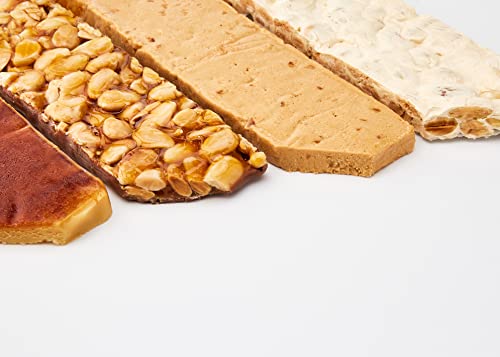 El Almendro, Surtido Turrones Tradicionales, Turrón Sin Gluten, Turrón Tradicional con Caramelo y Almendras Seleccionadas, Receta Tradicional Desde 1880, 370 Gramos