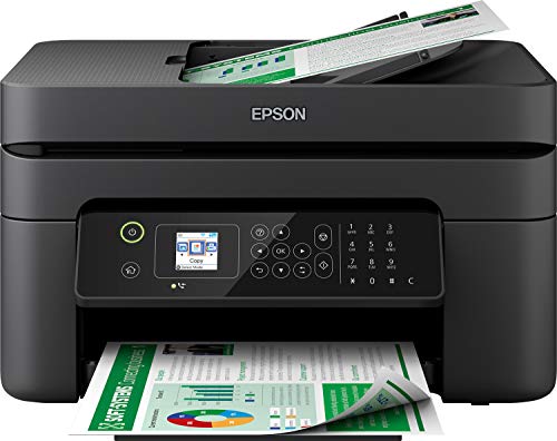 Epson WorkForce WF-2830DWF - Impresora multifunción de inyección de tinta 4 en 1 (impresora, escáner, copia, fax, ADF, WiFi, dúplex, cartuchos individuales, DIN A4), color negro