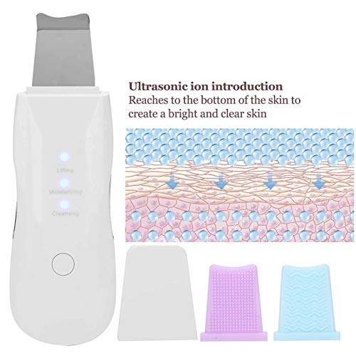 Exfoliante ultrasónico USB, pala ultrasónica profesional para espinillas, limpiador eléctrico de poros, depurador de piel para eliminar espinillas, limpiador facial para rejuvenecimiento de la piel