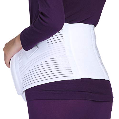 Faja de embarazo - Cinturón de maternidad - premamá banda para abdomen / cintura / espalda, apoyo para el vientre - Marca Neotech Care (Beige, S)