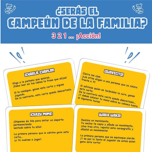 FAMILY BOOM - El juego de mesa para Toda la Familia - 300 cartas variadas y divertidas, Juego de cartas niños, juegos de mesa familiares divertidos - Juego de Cartas Regalos para Niños y Padres