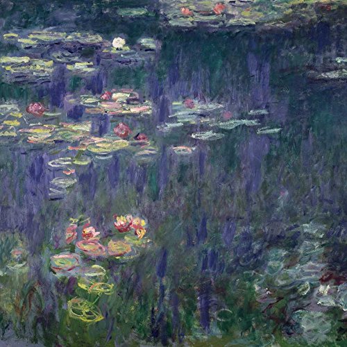 Feeling at home Impresion-en-Papel-Ninfee:-riflessi-Verdi-(particolare)-Monet,-Claude-Tradicional-74_X_74_cm