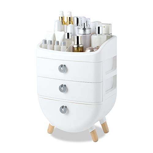 Galatée Organizador del Maquillaje,Cajas Almacenamiento Maquillaje,Organizador joyería multifunción,Cosméticos Joyería Organizador para cosméticos,lápices labiales,Pinceles Maquillaje-M- Blanco