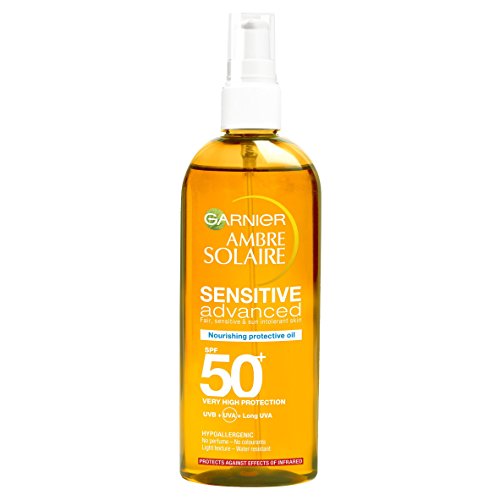 GARNIER DELIAL Ambre Solaire Sensible Avanzada Sun Aceite Nutriente Protección con SPF 50