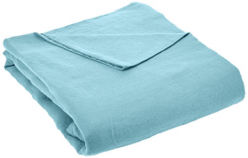 Garnier-Thiebaut 30912 Syracuse Funda de edredón de Lino Azul Claro 200 x 135 cm