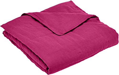 Garnier-Thiebaut 30978 Syracuse Funda de edredón Lino Fucsia 220 x 155 cm