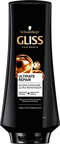 Gliss - Acondicionador para pelo muy dañado con Keratina Líquida - Ultimate Repair - 6uds de 370ml (2.220ml) – Gama ultra reparación