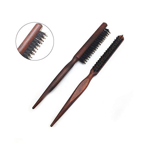 Gobesty Cepillo para el pelo, cepillo de pelo de cerdas de jabalí profesional Peinetas para el cabello burlas con mango de madera para peinar en seco Peinar el cabello, pelucas, peinados