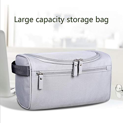 Guangcailun Hombres Higiene Bolsa de Almacenamiento Organizador Impermeable Masculino de la Caja cosmética de Gran Capacidad de Asas del Viaje, Gris