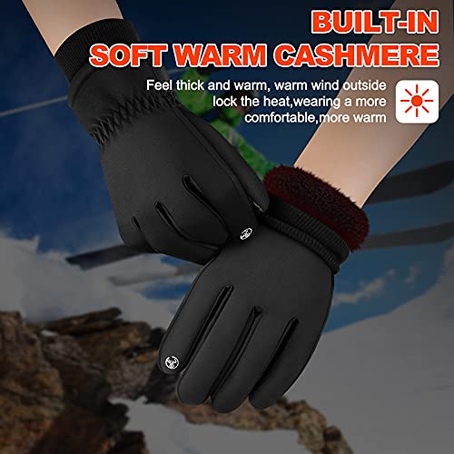 Guantes de invierno Guantes de pantalla táctil Guantes de clima frío a prueba de viento Guantes térmicos cálidos para correr ciclismo Actividades al aire libre para hombres y mujeres