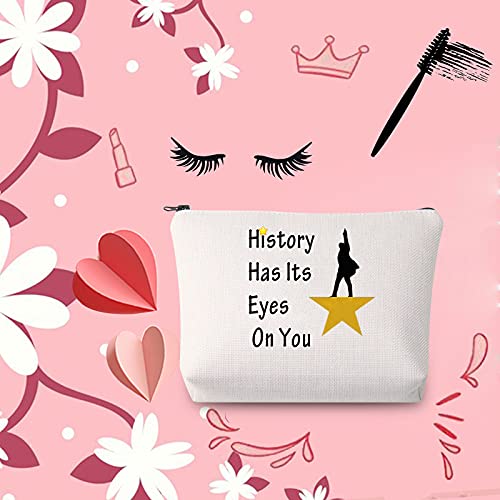 Hamilton Gift History Have Its Eyes On You Bolsas de cosméticos Broadway Regalo musical historiadores regalo historia profesor regalo historia fans Hamilton fans regalo, beige, Bolsa de aseo