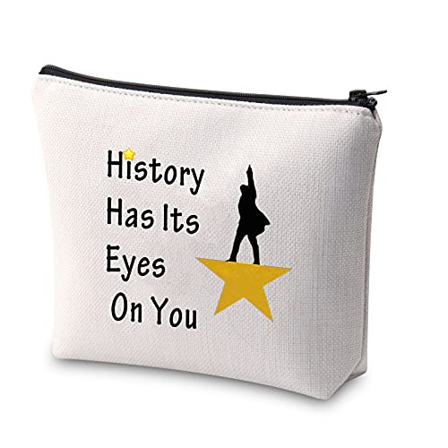 Hamilton Gift History Have Its Eyes On You Bolsas de cosméticos Broadway Regalo musical historiadores regalo historia profesor regalo historia fans Hamilton fans regalo, beige, Bolsa de aseo