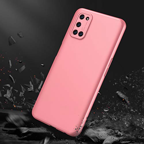 HAOTIAN Funda para OPPO A52/A72/A92 Funda, [Tacto Sedoso Mate] Premium Silicona Ligera Delgado PC + TPU Bumper Rubber Caso para OPPO A52/A72/A92 Case Cover, Oro Rosa