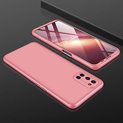 HAOTIAN Funda para OPPO A52/A72/A92 Funda, [Tacto Sedoso Mate] Premium Silicona Ligera Delgado PC + TPU Bumper Rubber Caso para OPPO A52/A72/A92 Case Cover, Oro Rosa