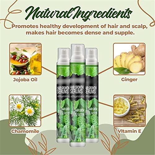 Herbal Hair Growth Essence Spray - Anti Hair Loss Fast Grow Prevent Hair Dry,Natural Herbal Rapid Hair Growth Serum,Prevent Postpartum Hair Loss Hairlines Herbal Hair Essence Spray (5pcs)