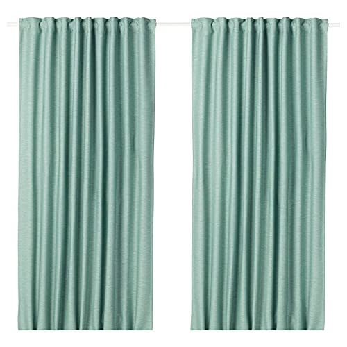 Ikea Vilborg 804.234.87 - Cortinas (1 par, 2 Unidades), Color Verde