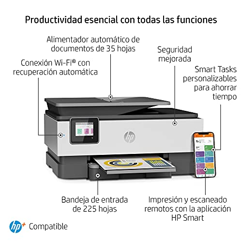 Impresora Multifunción HP OfficeJet Pro 8022e - 6 meses de impresión Instant Ink con HP+