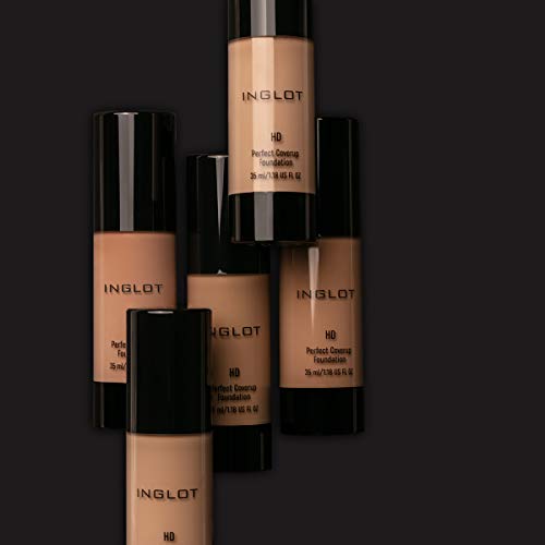 INGLOT - Base de maquillaje HD Perfect Coverup Foundation - 75 - Cobertura media/alta - Todo tipo de pieles - Maquillaje vegano - Crueltyfree