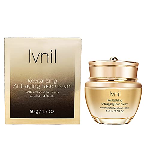 Ivnil Crema Facial con ÁCIDO HIALURÓNICO, VITAMINA C, Crema Facial Hidratante Retinol, Cuidado Facial Antiarrugas-Antienvejecimiento 50ml