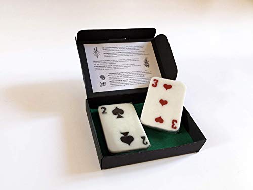 Jabón carta poker, jabón artesanal aceites esenciales, jabón original regalo, jabón lavanda