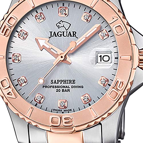 JAGUAR Reloj Modelo J871/3 de la colección Woman, Caja de 34 mm Gris con Correa Acero-Bronce para señora