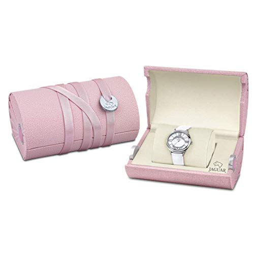 JAGUAR Reloj Modelo J898/1 de la colección Woman, Caja de 34 mm Blanco con Correa de Acero Chapado para señora