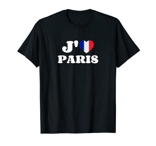 J'aime París Bandera Francia Corazón francés I Love Paris Camiseta